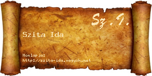 Szita Ida névjegykártya