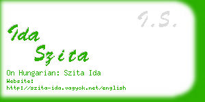 ida szita business card